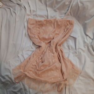 Light pink crop top coquette cottagecore